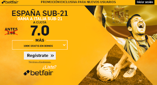 betfair supercuota Eurocopa Sub-21 España gana a Italia 27 junio betfair supercuota Eurocopa Sub-21 España gana a Italia 27 junio
