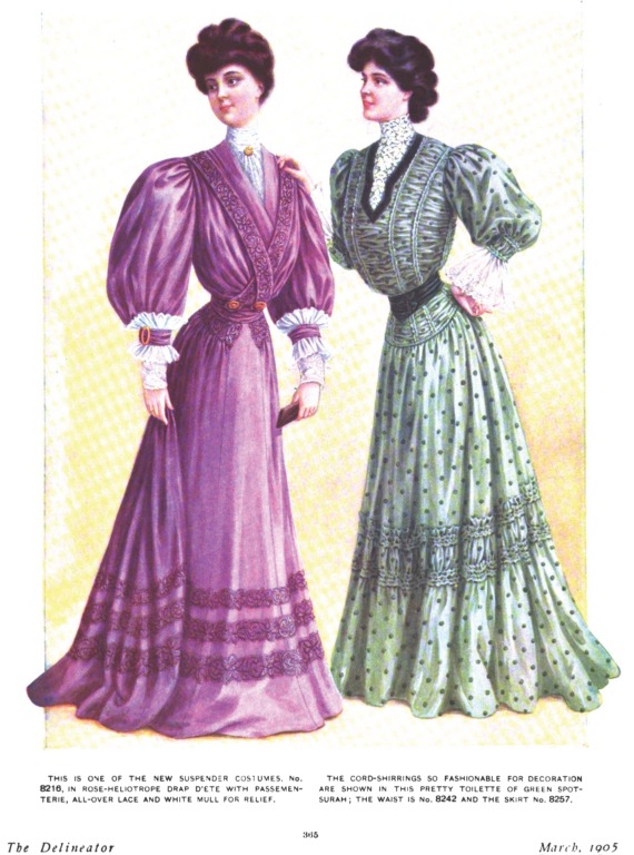 Edwardian Era Clothing Edwardian Era Fashion Plate March 1905 The