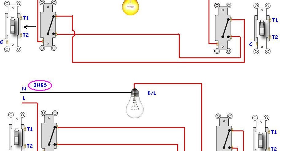 Do Staircase Wiring Circuit With 3 Different Methods | Electrical Online 4u