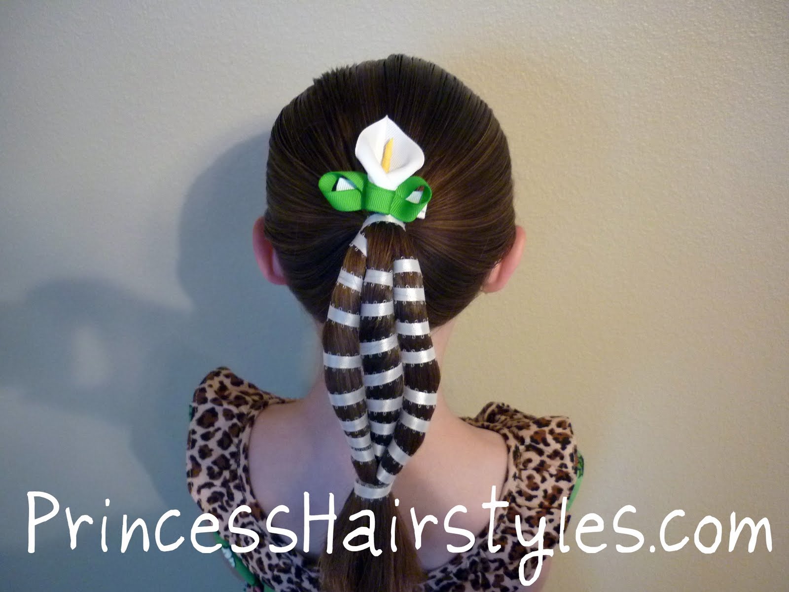 Ribbon Wrapped Ponytail Hairstyle | Hairstyles For Girls - Princess  Hairstyles