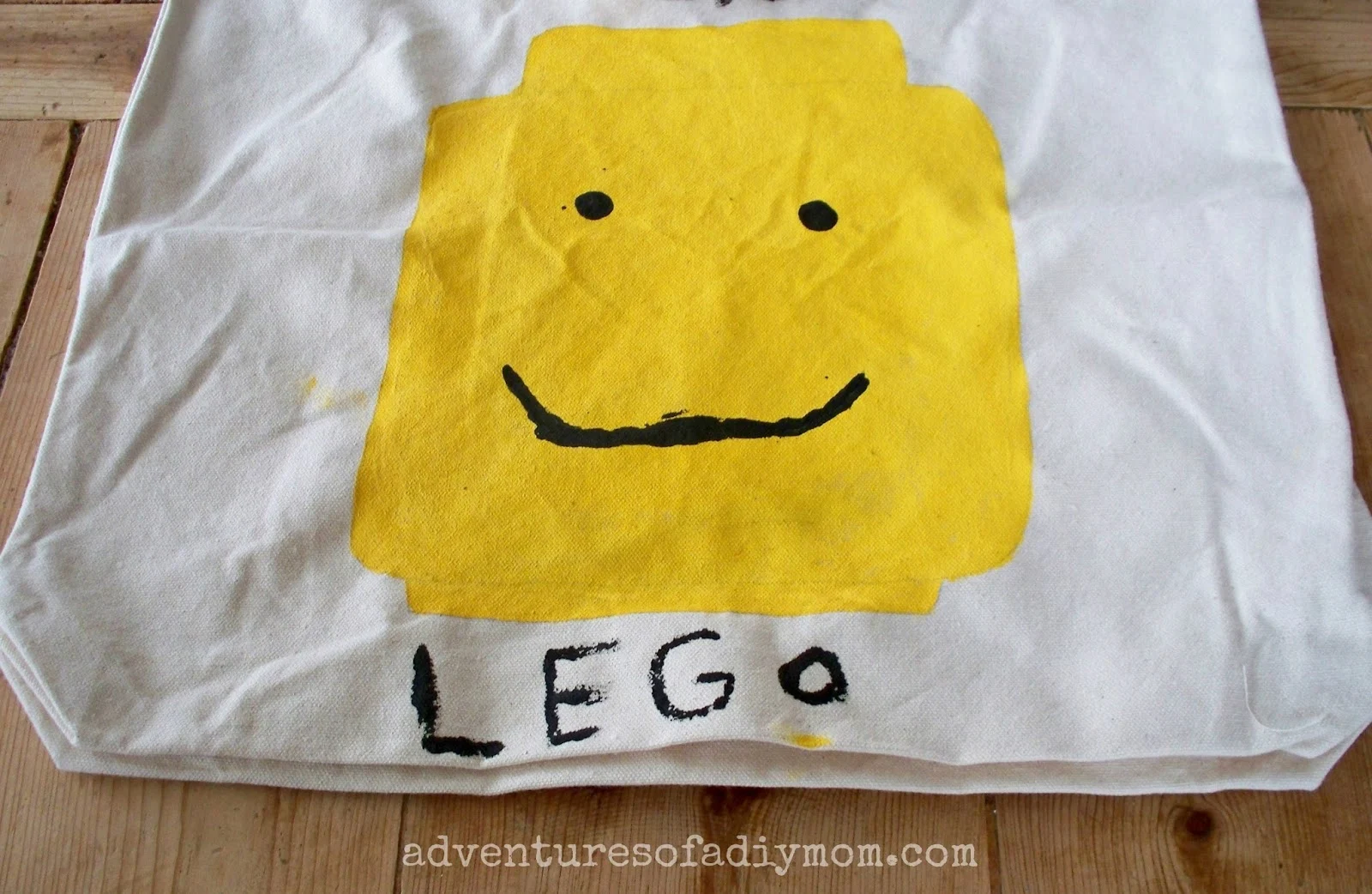 Painted Lego Canvas Bag