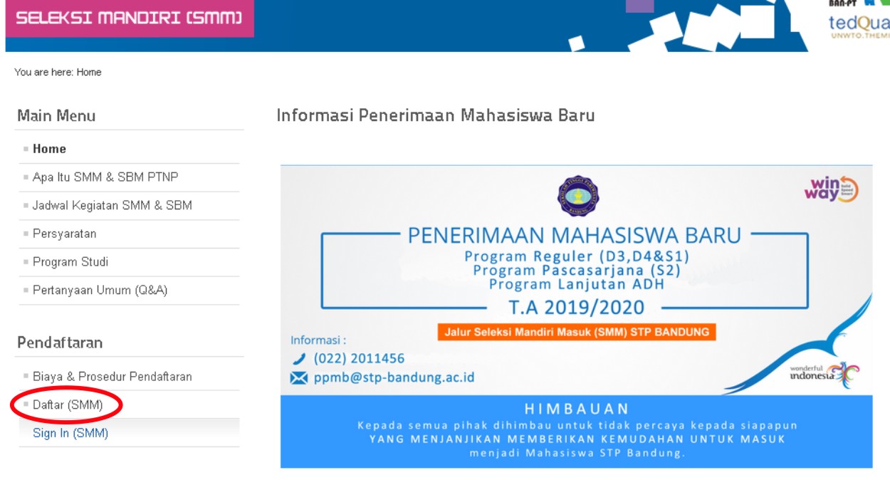 Pendaftaran Sekolah Kedinasan Stp Nhi Bandung Ta 2021 2022 Sekolah Ikatan Dinas