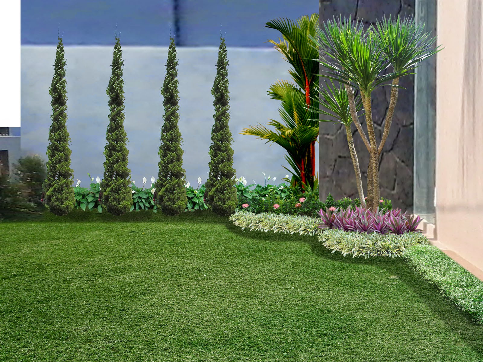 Model Taman Rumah Minimalis Jual Rumput Gajah Mini Rumput