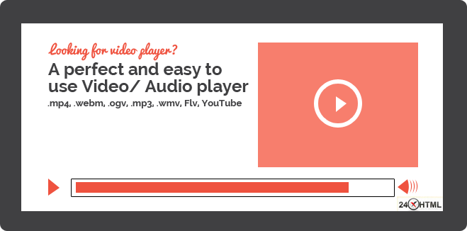 Easy to use html5 video player