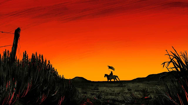 Desktop wallpaper HD 1080 - Sunset Rider Horse Western