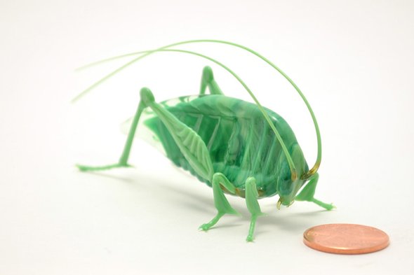 Wesley Fleming esculturas de vidro insetos natureza tamanho pequenos anatomia natural