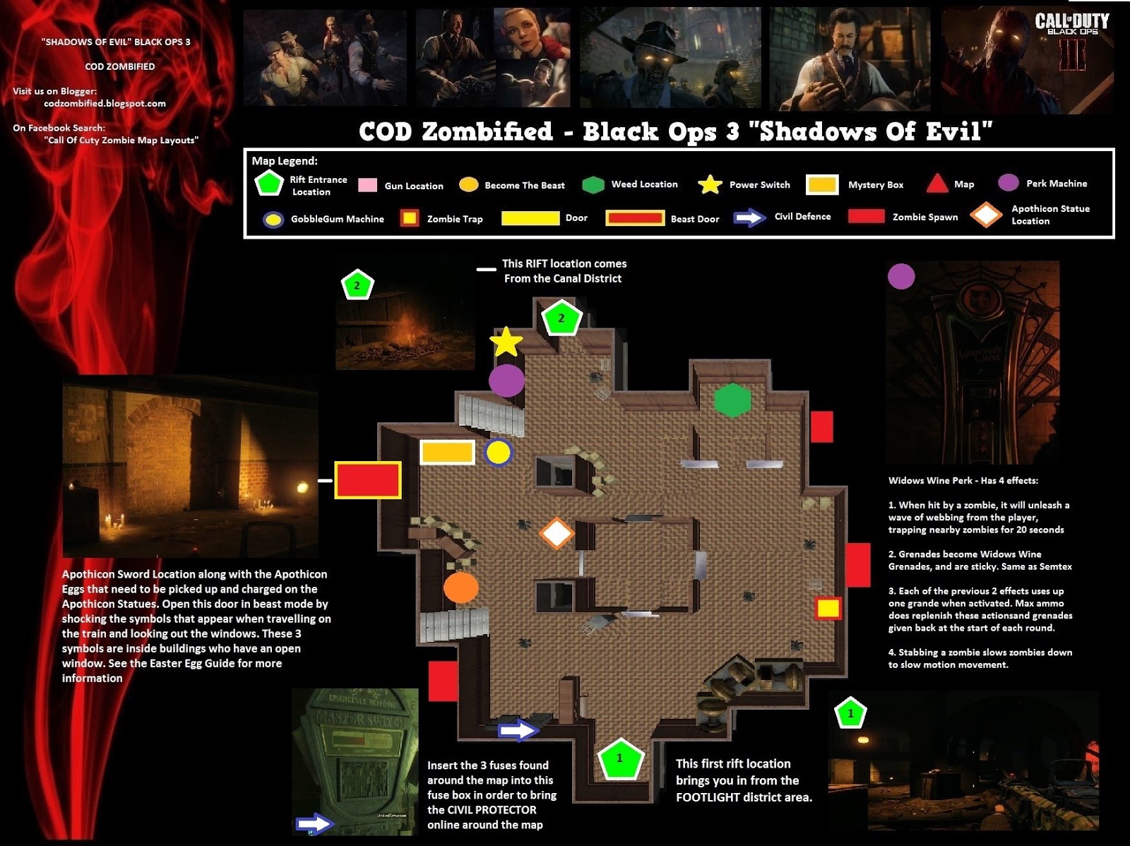 Zombified - Call Of Duty Zombie Map Layouts, Secrets, Easter Eggs and Walkthrough Guides: The Rift Area Map Layout for Shadows Of Evil - Call Of Duty Black Ops 3 Zombies