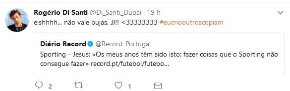 Fui eu que fundei o Sporting há três anos - JJ dixit Fui eu que fundei o Sporting há três anos - JJ dixit
