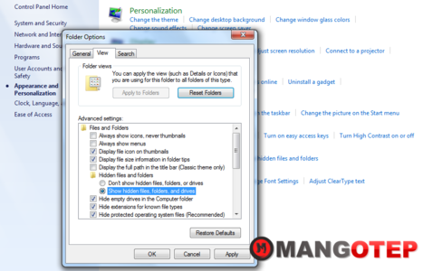 Windows 7 : Cara Menampilkan Folder yang di Hidden