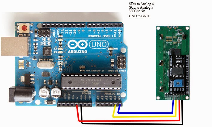 Interface I2C 16x2 LCD With Arduino Uno (Just Wires)