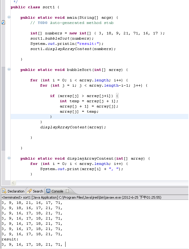 My Learning Diary: Sort number in ascending form using bubble sort method.