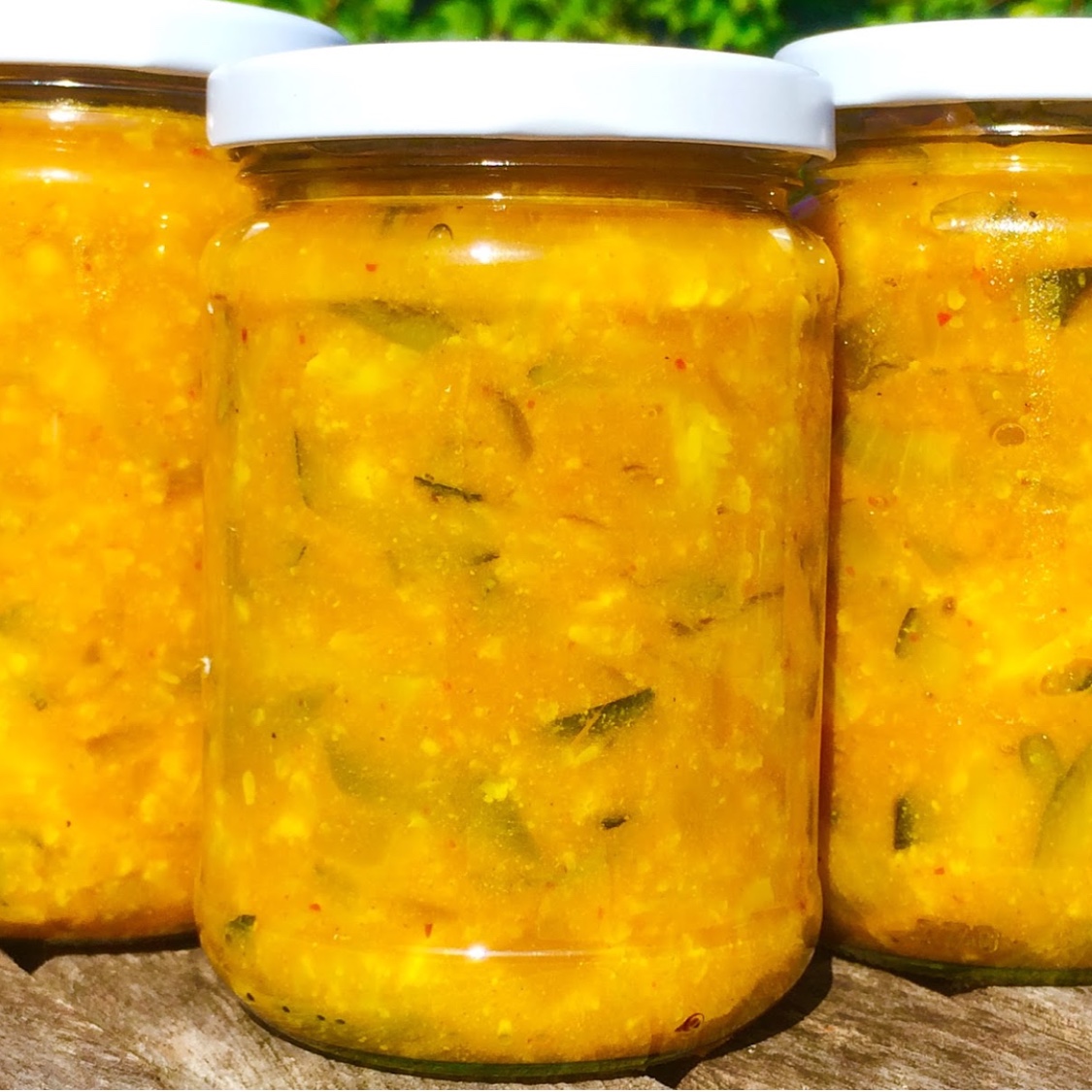 Leesa's Homemade Piccalilli (Hot Mustard Bean, Cauliflower & Courgette
