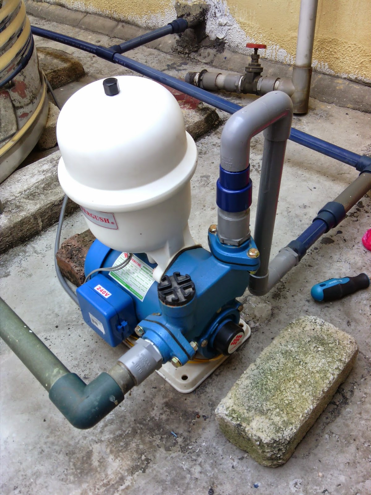 AWNING PAGOLA DAN GRILL PUCHONG MEMASANG SET TANGKI AIR STAINLESS STEEL