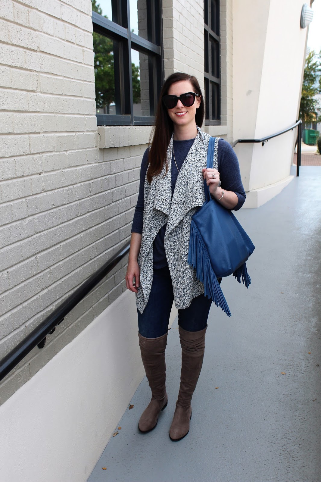 Drape Front Sweater Vest Beautifully Elegant