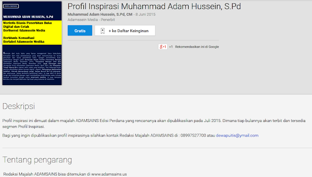 Brosur Profil Inspirasi Muhammad Adam Hussein, S.Pd di Google Play Book Store Brosur Profil Inspirasi Muhammad Adam Hussein, S.Pd di Google Play Book Store