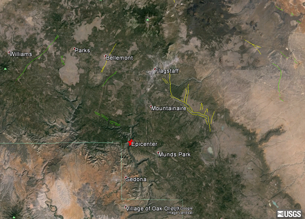 Active Tectonics November 30, 2014 M4.7 earthquake between Sedona and