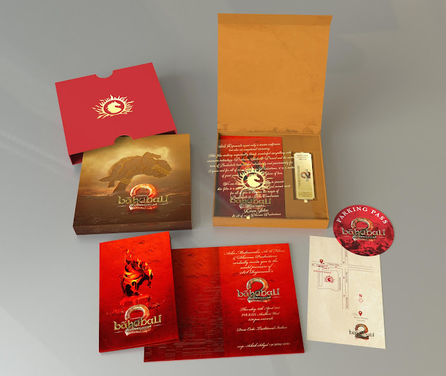 Bahubali 2 World Premier Invite designed by EDC Bahubali 2 World Premier Invite designed by EDC