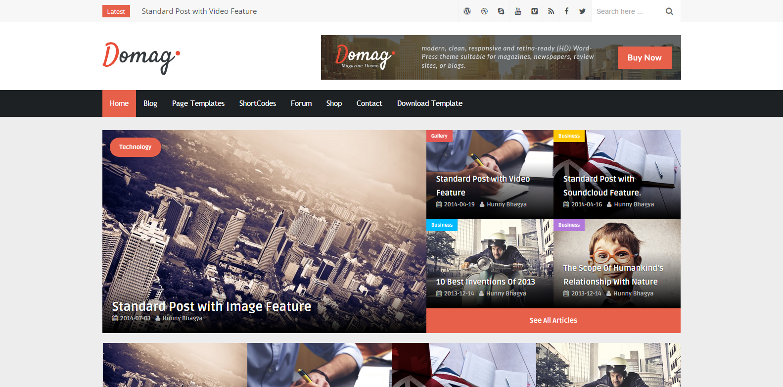Domag Responsive Blogger Template