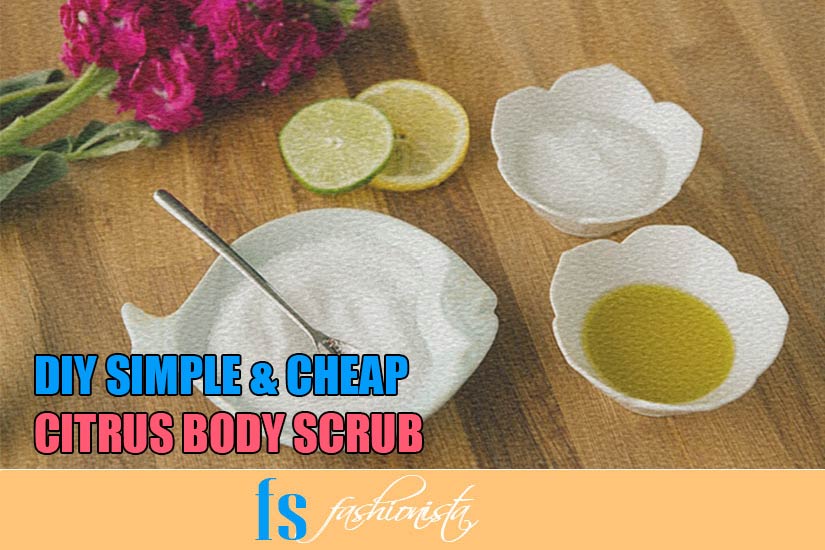 DIY homemade sugar & lemon body scrub