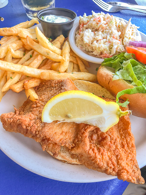 Fried Fish Sandwich - Kingfish Grill On the Water - St. Augustine, FL fried fish sandwich