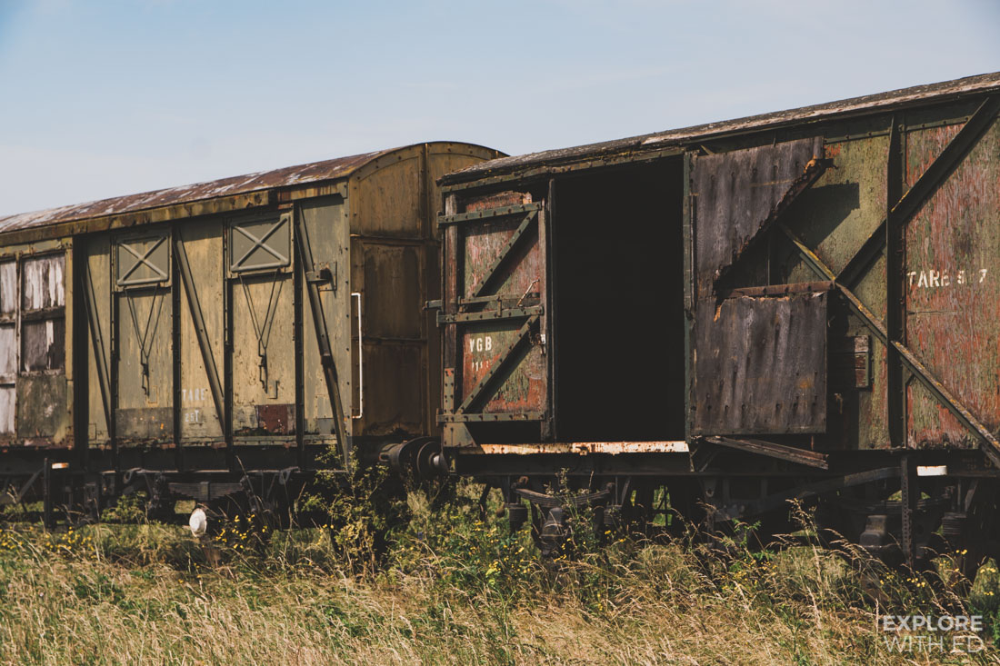 Abandoned trains on the Salisbury Plains