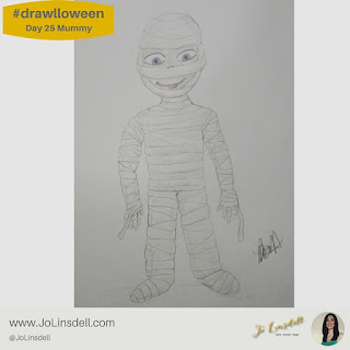 #Drawlloween Day 25 Mummy #Drawing #challenge