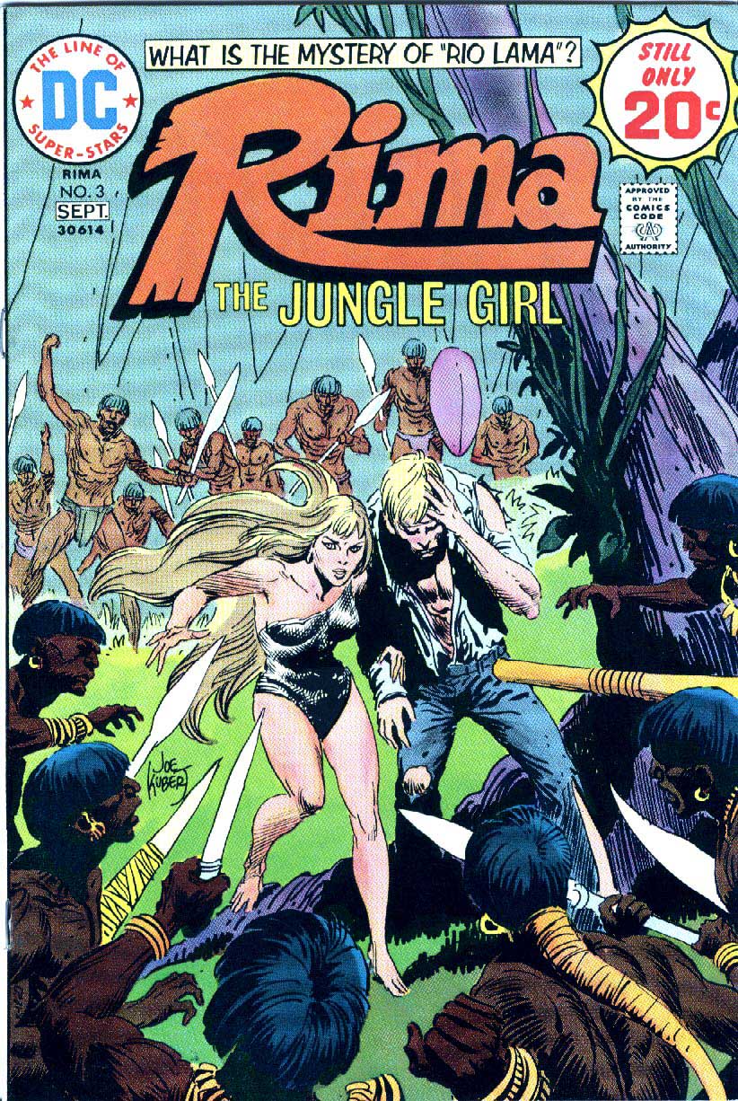 Rima the Jungle Girl v1 #3 dc bronze age comic book cover art by Joe Kubert