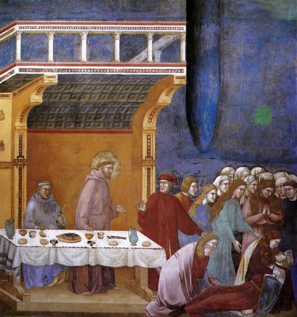 La morte del cavaliere di Celano 1295 1300 Assisi Basilica Superiore