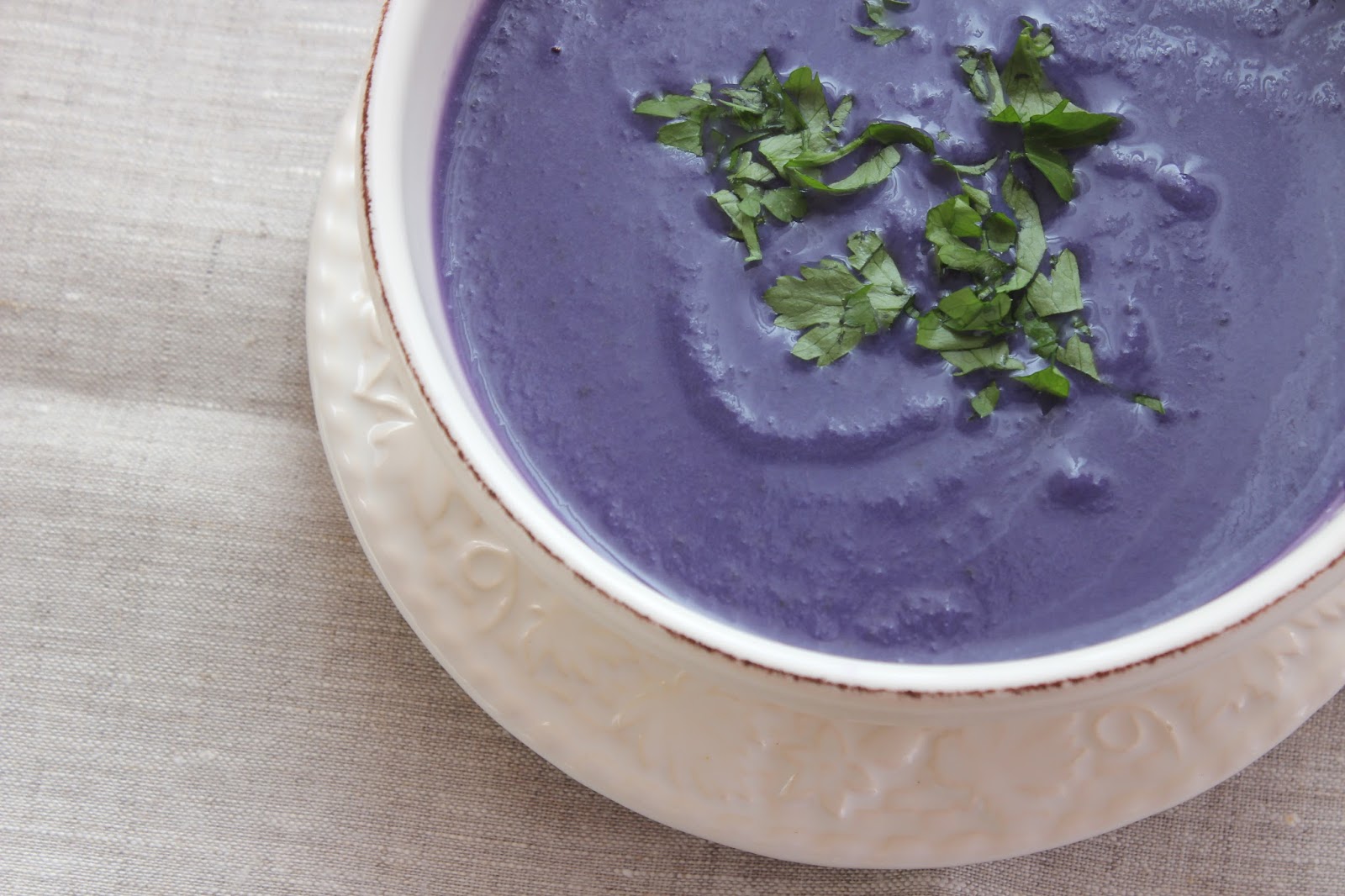 De Cozinha em Cozinha passando pela Minha: Creme de couve roxa