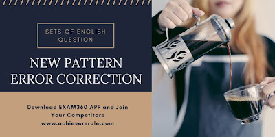 New Pattern Error Correction for IBPS Clerk New Pattern Error Correction for IBPS Clerk