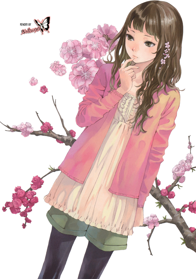 Render anime flower girl
