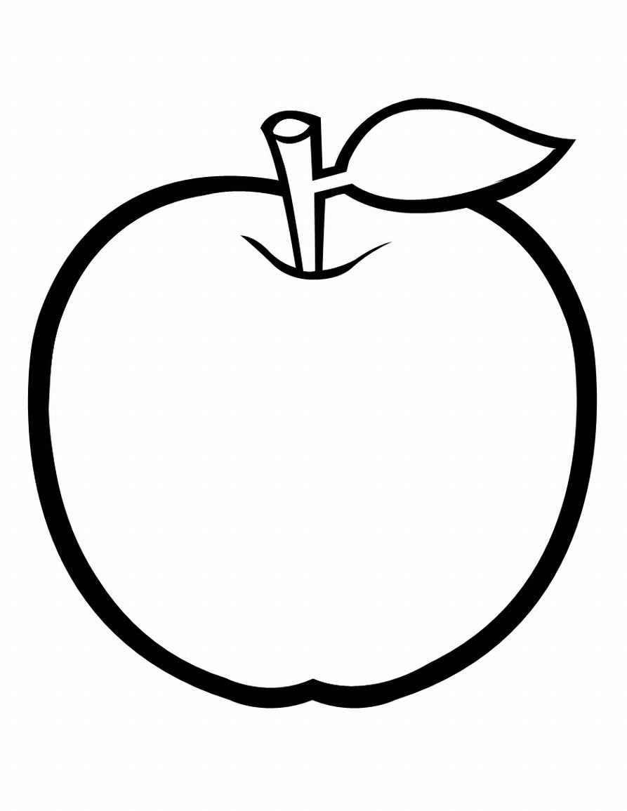 apple clipart to color - photo #6