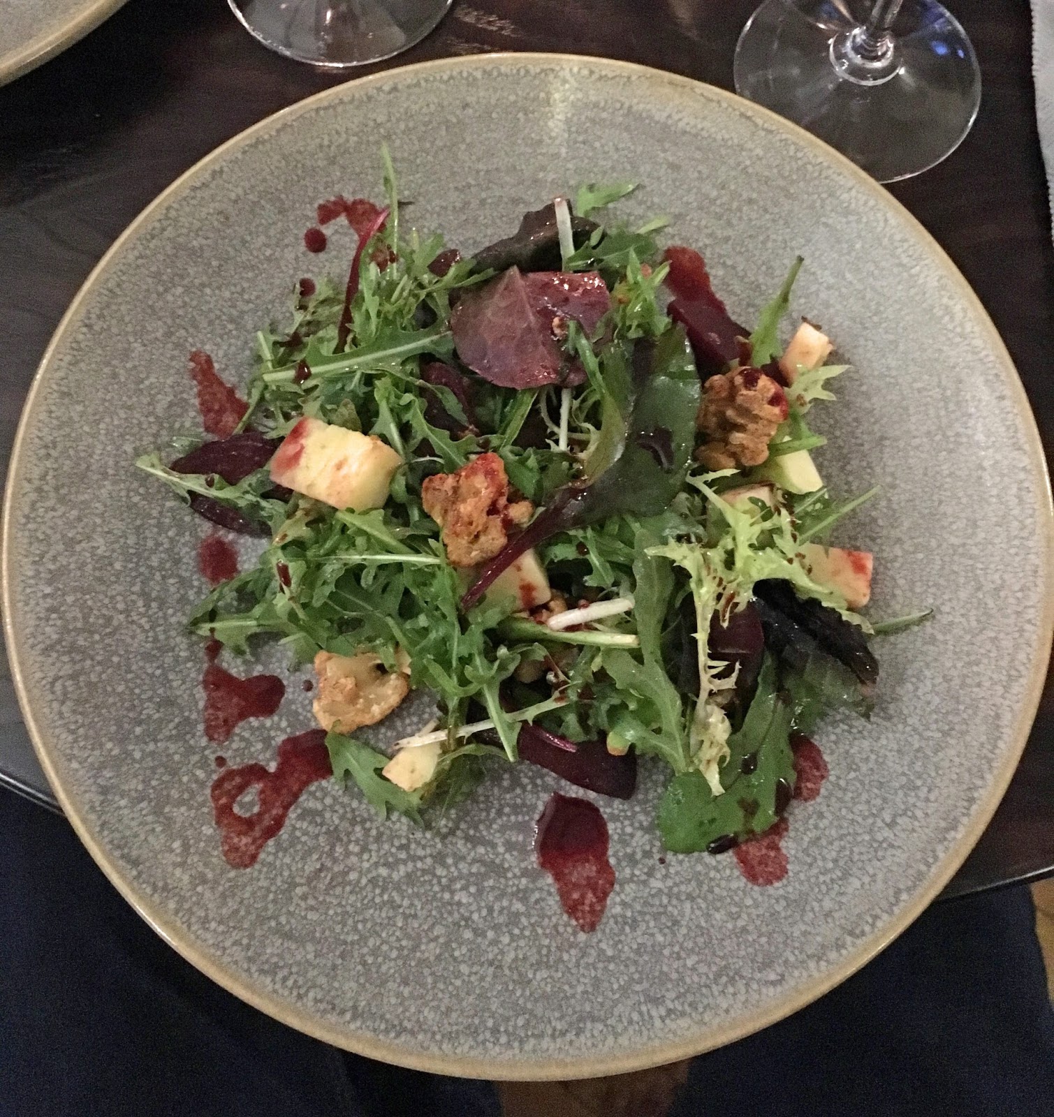 What Lizzy Loves Prime restaurant, Stirk House, Gisburn, beetroot salad starter