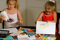 kids doing arts & crafts