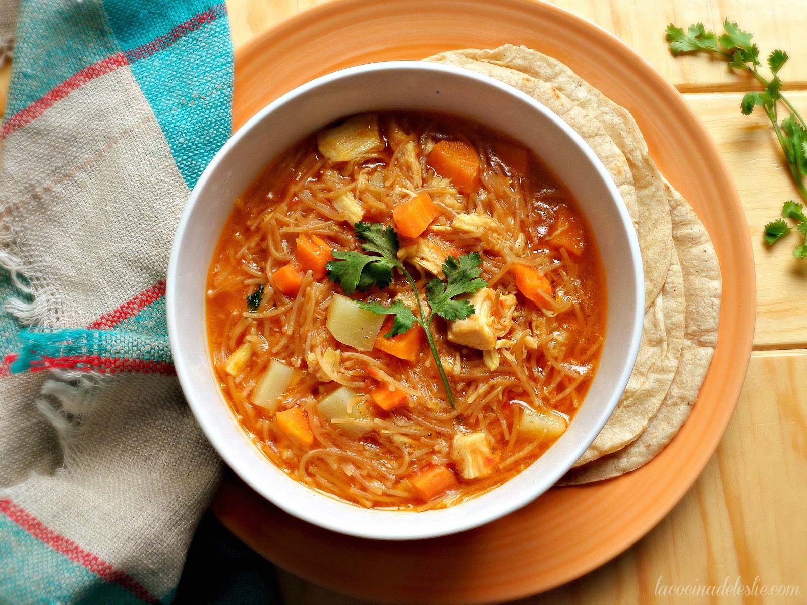 Chicken Vegetable Sopa de Fideo #AtoZrecipechallenge 