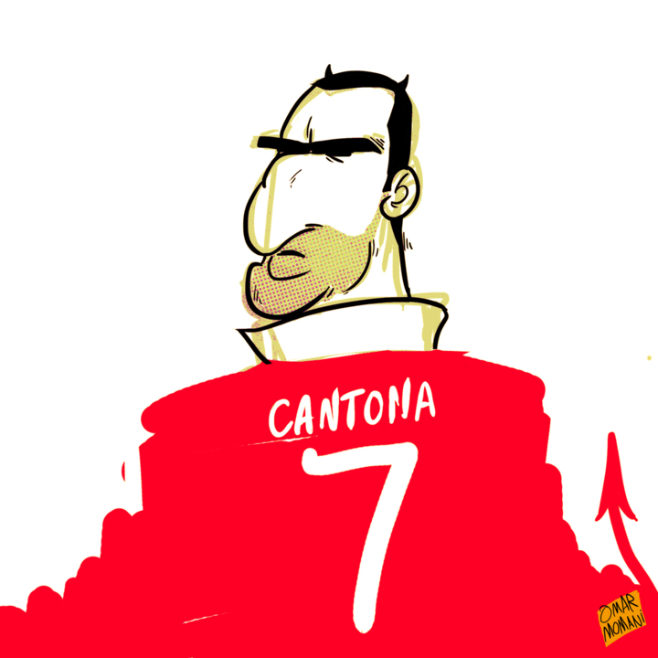 Omar Momani cartoons Eric Cantona