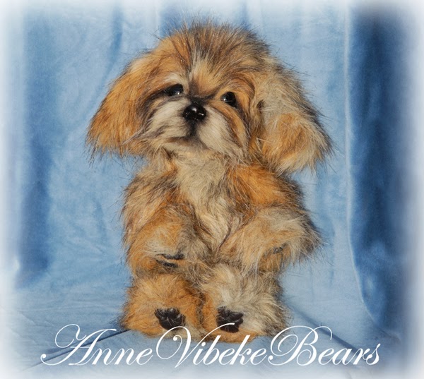 Artist Handmade OOAK Collectible Teddy Bear Puppy Dog One of A Kind