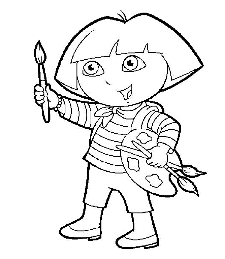 Dora Coloring Pages Learn To Coloring