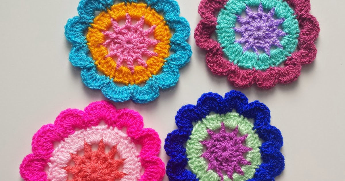 . In The Loop .: Japanese Flower Coaster Free Crochet Pattern