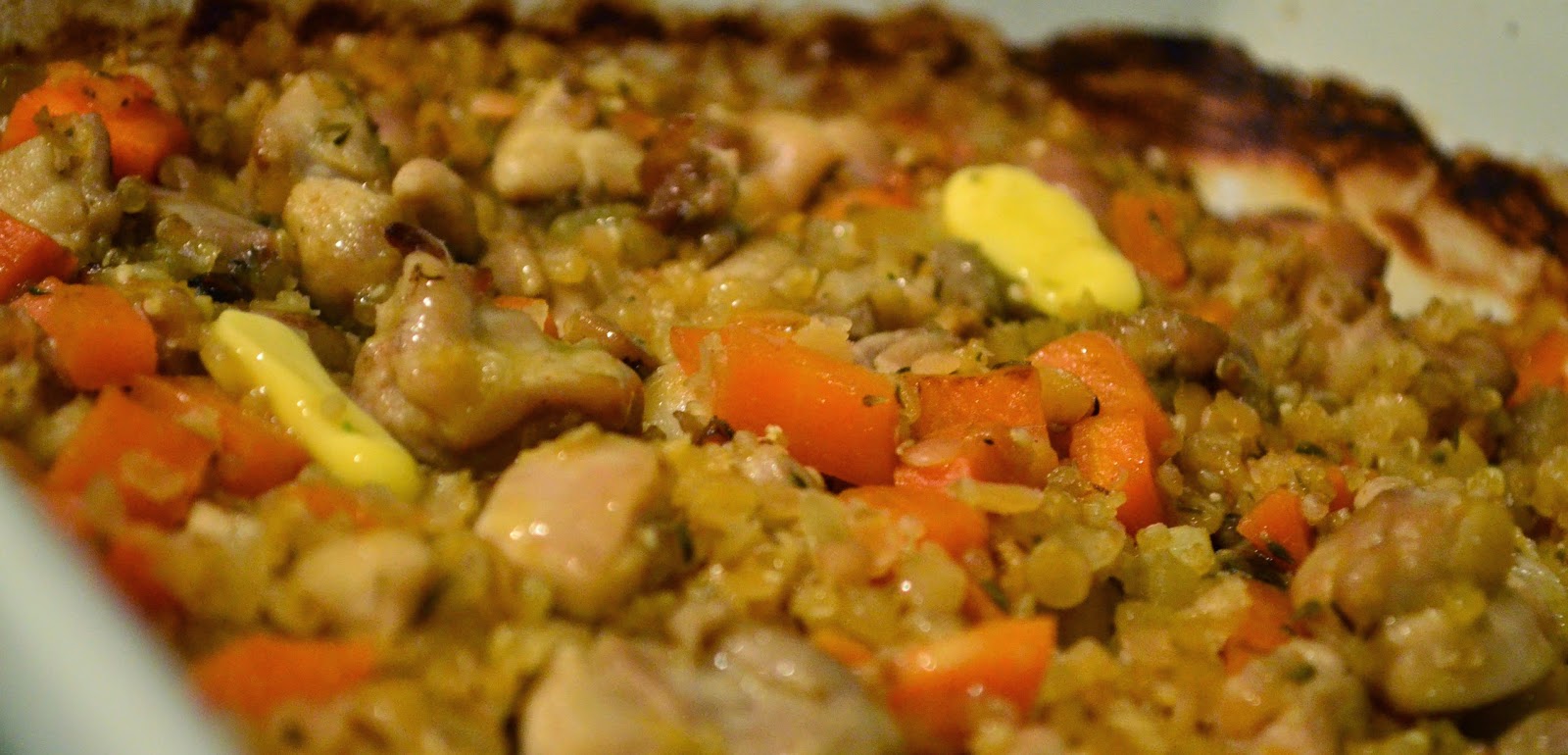 nutrition Chicken, red lentil and quinoa pilaf