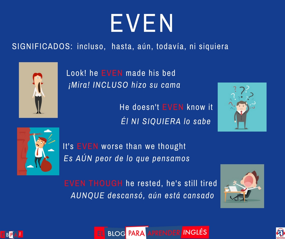 El Blog para aprender inglés: ¿Cómo se usa quot even quot ?