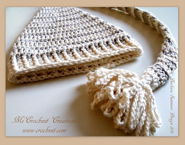 crochet patterns, how to crochet, long tail, elf, pixie, baby hat, newborn hat,