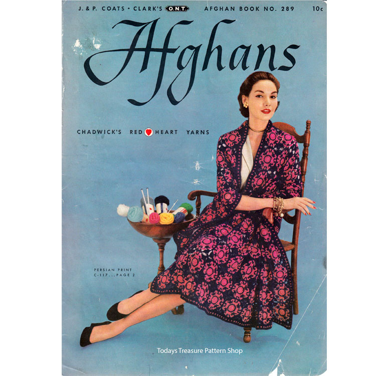Afghans Knit and Crochet, Book No. 127, Coats & Clark's
