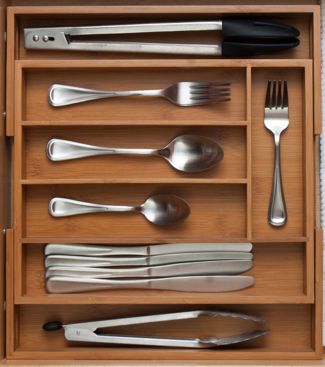 My Product Reviews KD Organizers 7Slot Expandable Bamboo Silverware
