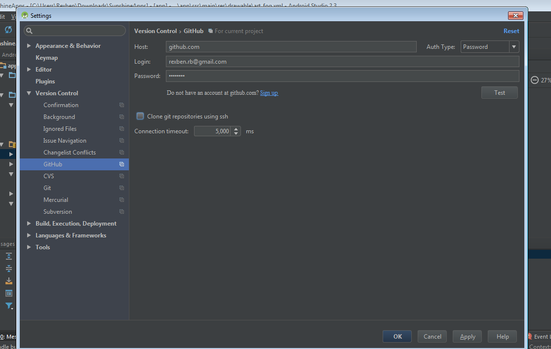 Android Development: Upload your projects from Android Studio to GitHub