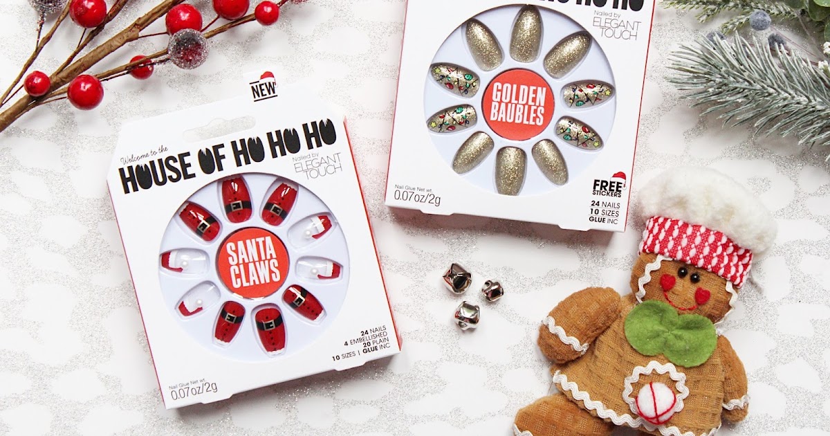 Elegant Touch x House of Holland Christmas Nails | Hannah Heartss