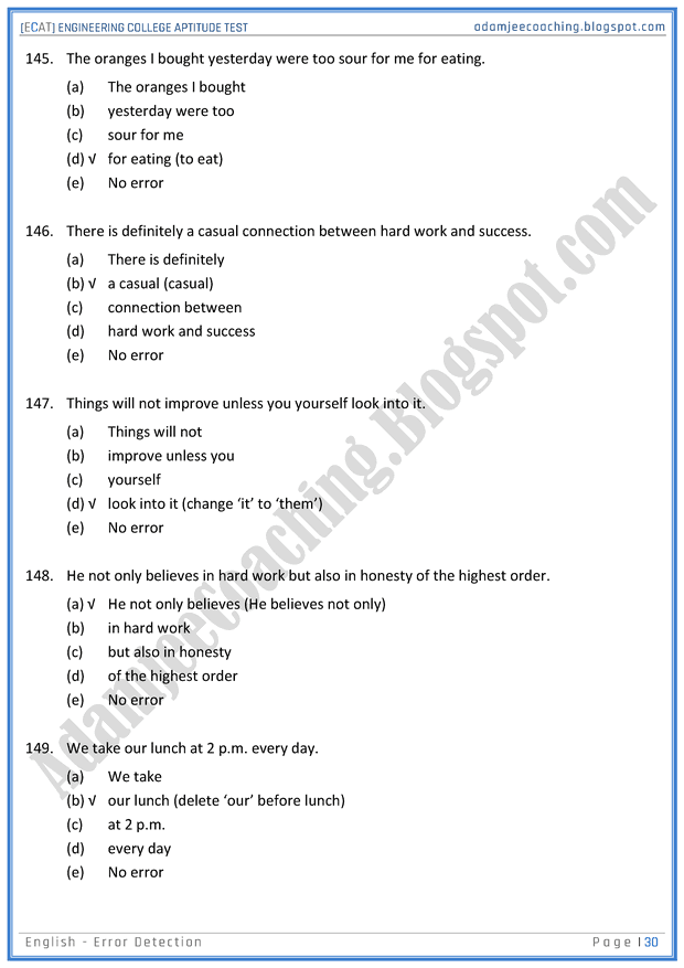 ecat-english-error-detection-mcqs-for-engineering-college-entry-test