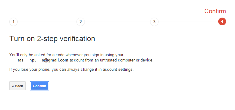  Gmail 2 Step Verification
