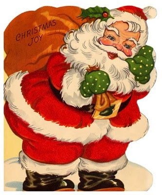 Sandy Snowflake: Vintage Christmas Card