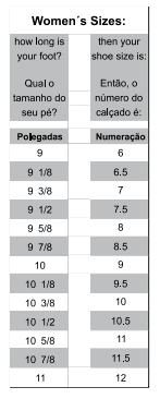 numeracao do calcado